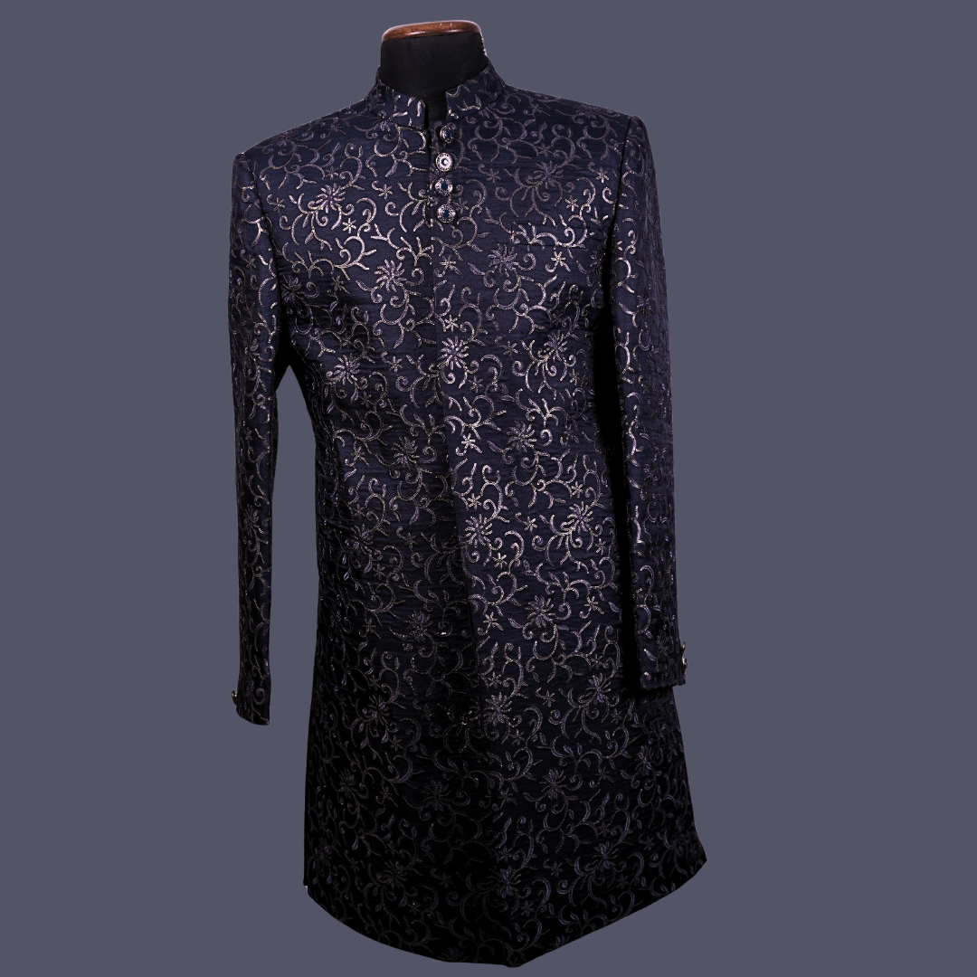 Embroidered Glitter Sherwani
