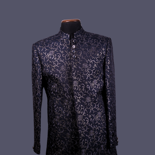 Embroidered Glitter Sherwani