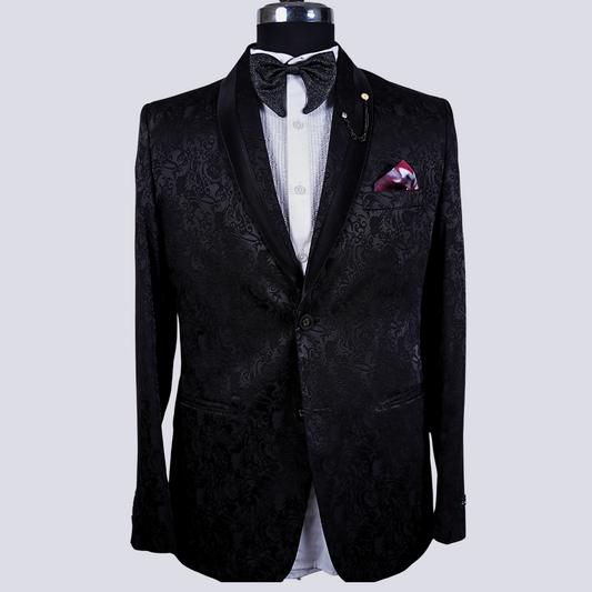 Wine 2-Piece Jacquard Tuxedo